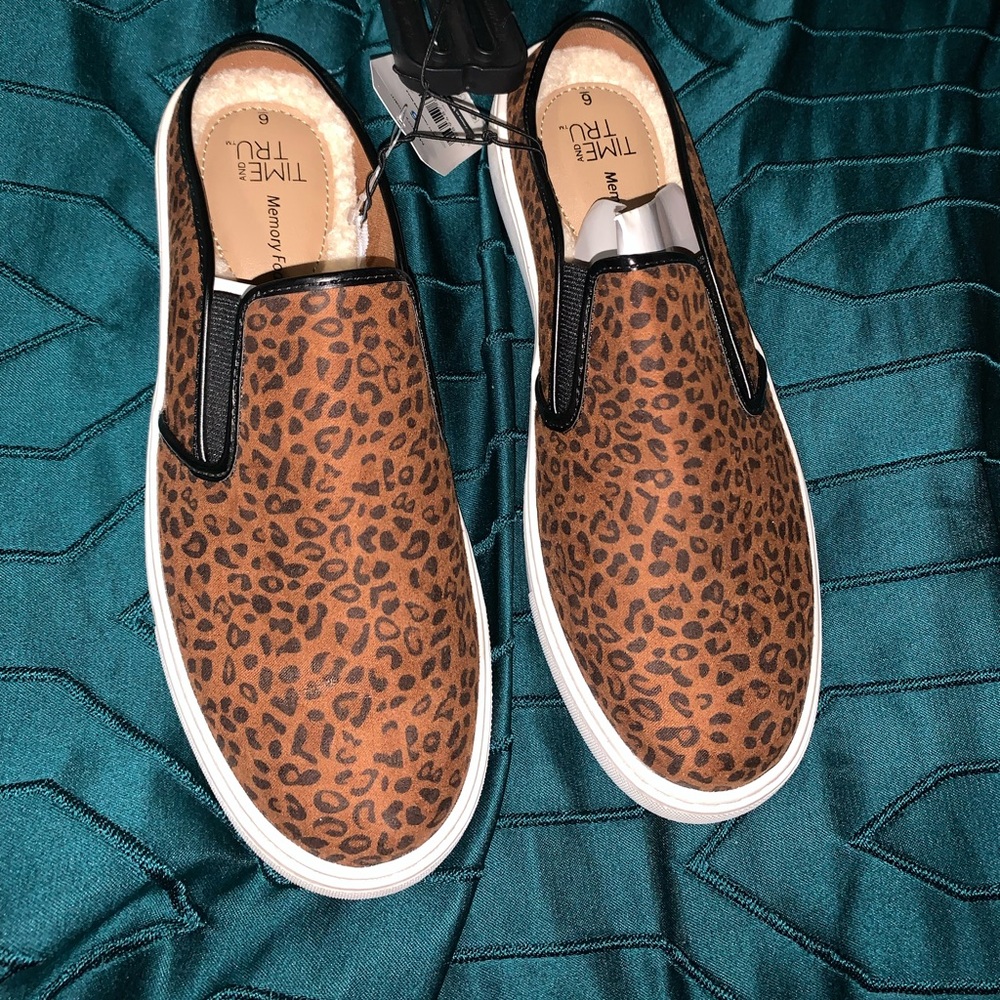 Leopard Print Slip Ons